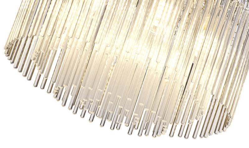 Regal lighting SL-2222 6 Light Flush Ceiling Light Polished Chrome And Clear Glass IP44