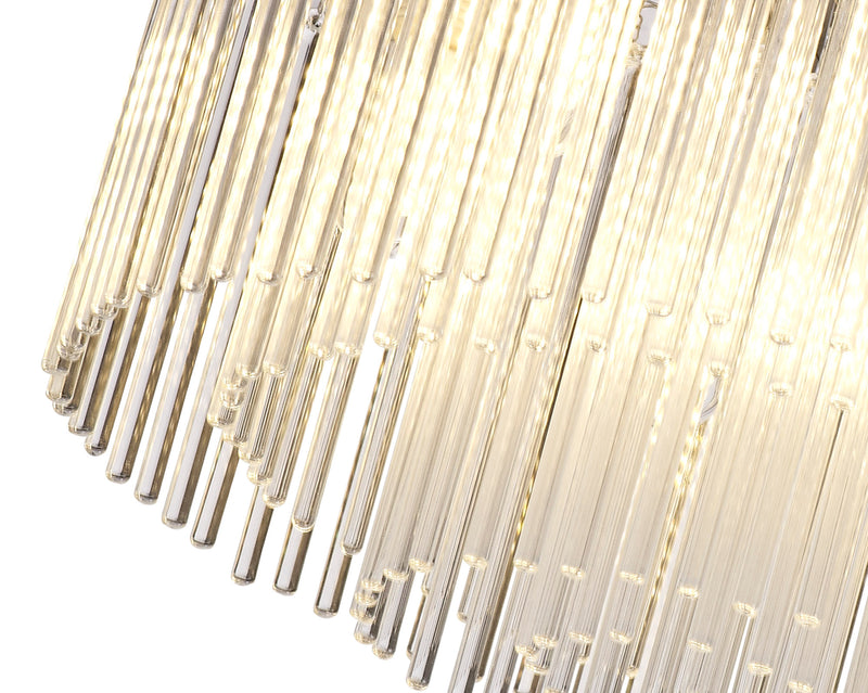 Regal lighting SL-2222 6 Light Flush Ceiling Light Polished Chrome And Clear Glass IP44