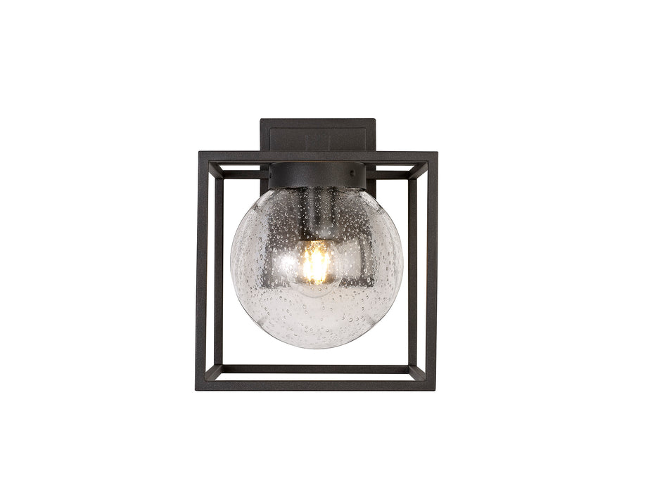 Regal Lighting SL-1674 1 Light Outdoor Wall Light Anthracite With Clear Seeded Glass IP54
