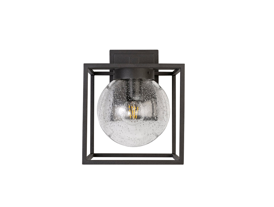 Regal Lighting SL-1674 1 Light Outdoor Wall Light Anthracite With Clear Seeded Glass IP54