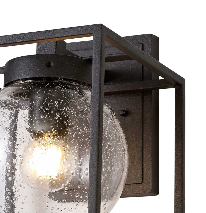 Regal Lighting SL-1674 1 Light Outdoor Wall Light Anthracite With Clear Seeded Glass IP54