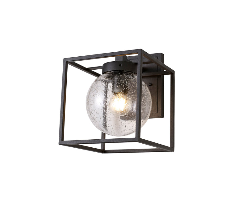 Regal Lighting SL-1674 1 Light Outdoor Wall Light Anthracite With Clear Seeded Glass IP54
