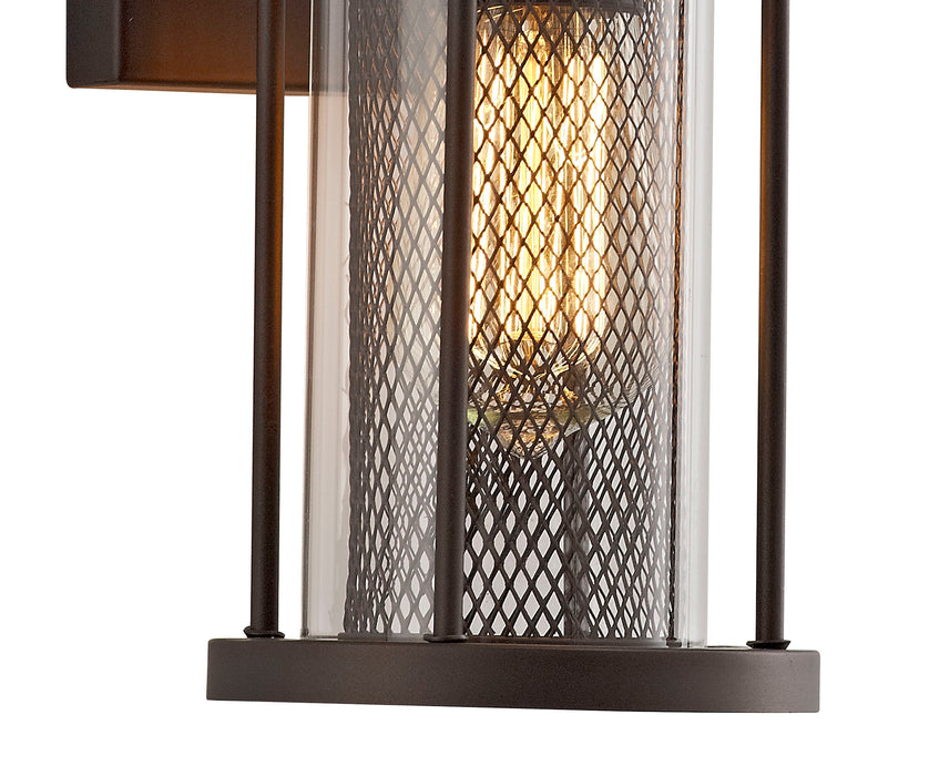 Regal Lighting SL-2099 1 Light Outdoor Wall Light Antique Bronze With Clear Glass IP54