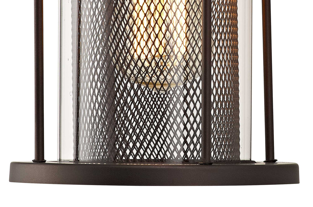 Regal Lighting SL-2098 1 Light Outdoor Wall Light Antique Bronze With Clear Glass IP54