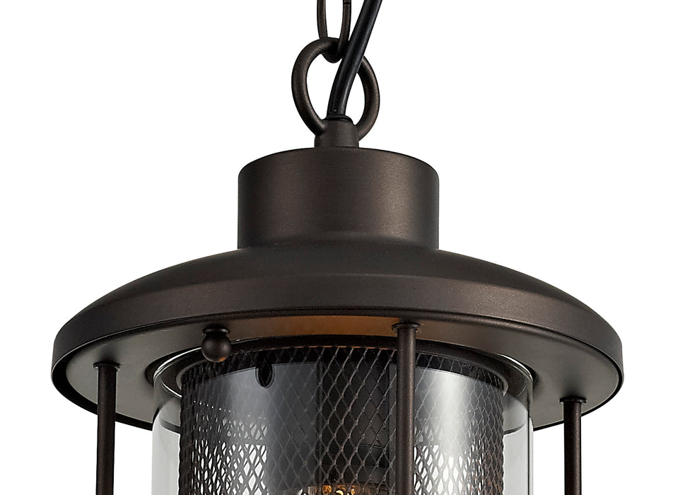 Regal Lighting SL-1986 1 Light Outdoor Ceiling Pendant Antique Bronze With Clear Glass IP54