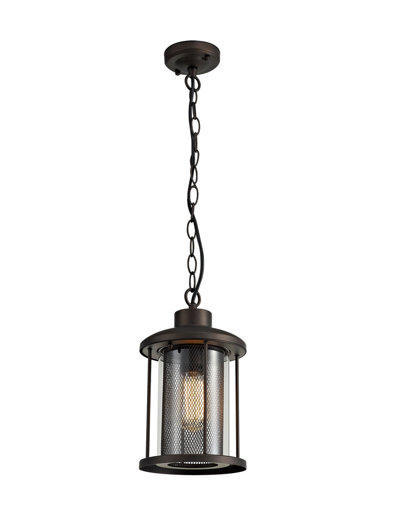 Regal Lighting SL-1986 1 Light Outdoor Ceiling Pendant Antique Bronze With Clear Glass IP54