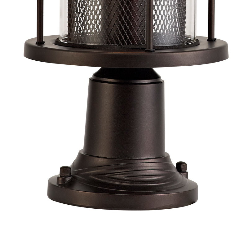 Regal Lighting SL-1985 1 Light Outdoor Post Light Antique Bronze With Clear Glass IP54
