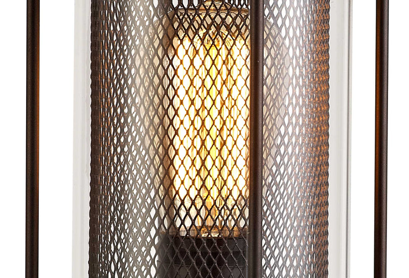 Regal Lighting SL-1985 1 Light Outdoor Post Light Antique Bronze With Clear Glass IP54