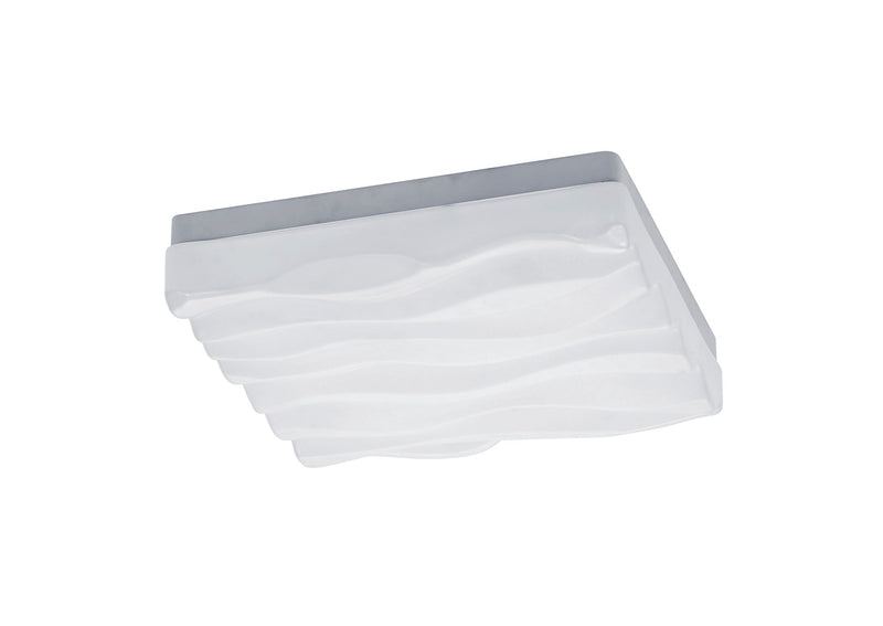 Mantra M5045 Arena Ceiling/Wall Light Small Square 24W LED IP44 3000K, 2160lm, Matt White/White Acrylic, 3yrs Warranty • M5045