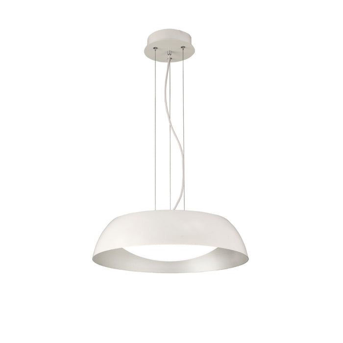 Mantra M4840 Argenta Pendant Small 18W LED 3000K, 1800lm, Matt White/Silver/White Acrylic, 3yrs Warranty • M4840