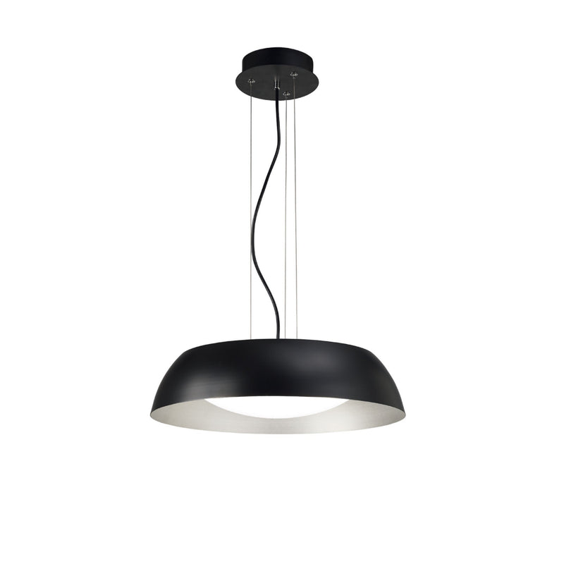 Mantra M4841 Argenta Pendant Small 18W LED 3000K, 1800lm, Matt Black/Silver/White Acrylic, 3yrs Warranty • M4841