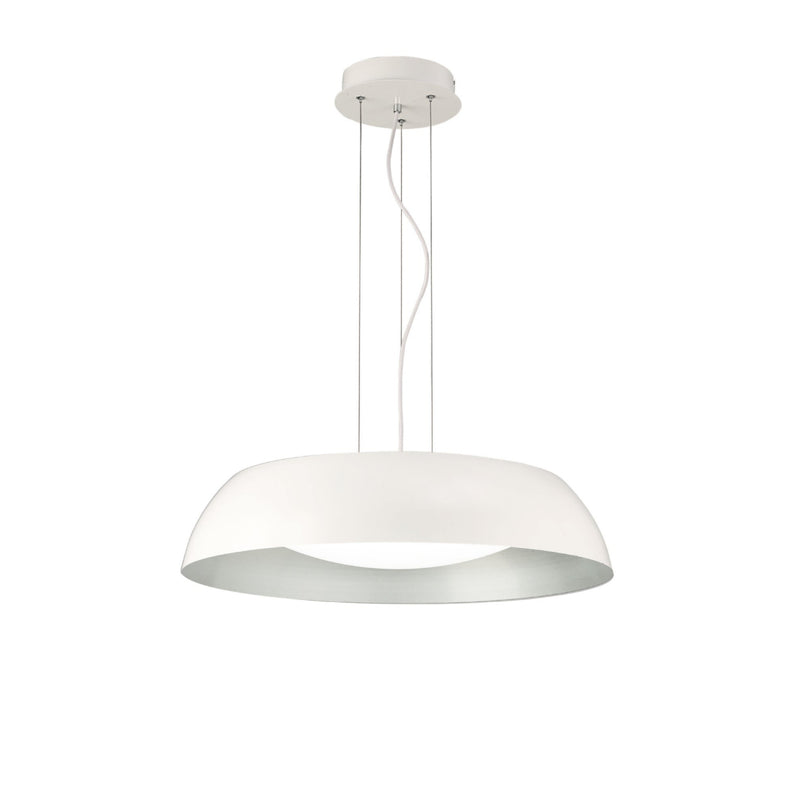 Mantra M4842 Argenta Pendant Large 30W LED 3000K, 3000lm, Matt White/Silver/White Acrylic, 3yrs Warranty • M4842