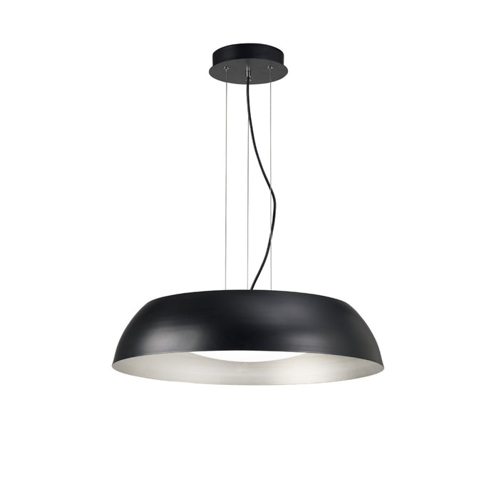 Mantra M4843 Argenta Pendant Large 30W LED 3000K, 3000lm, Matt Black/Silver/White Acrylic, 3yrs Warranty • M4843