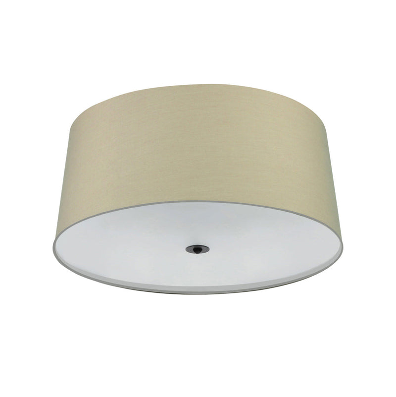 Mantra M5214 Argi Flush 3 Light E27 Round With Taupe Shade Brown Oxide • M5214