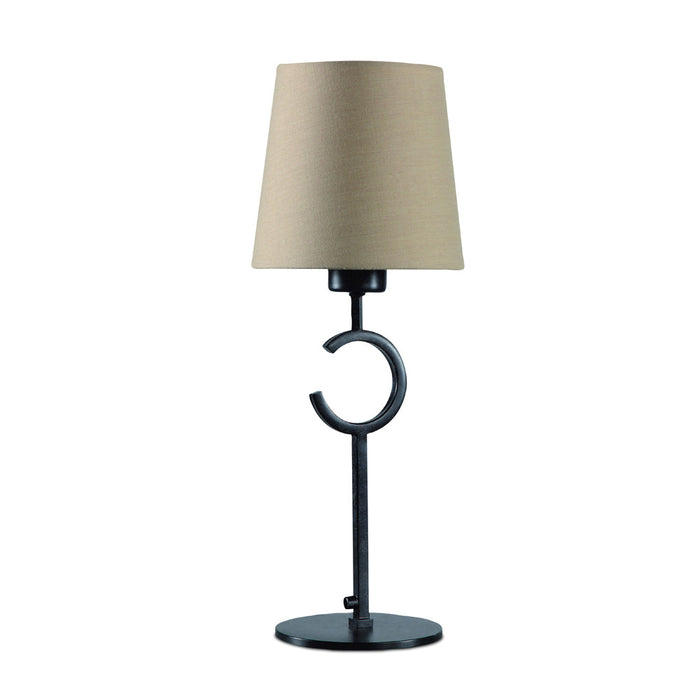 Mantra M5217 Argi Table Lamp 1 Light E27 Small With Taupe Shade Brown Oxide • M5217