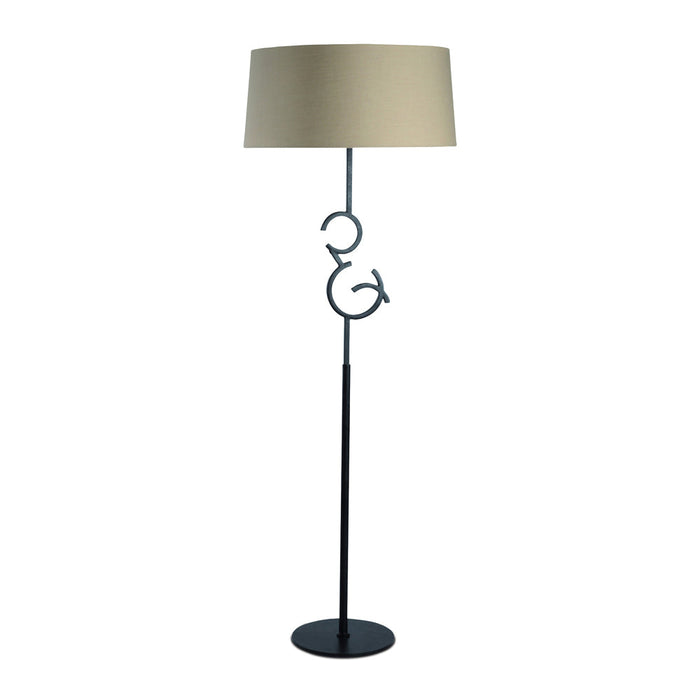 Mantra M5219 Argi Floor Lamp 4 Light E27 With Taupe Shade Brown Oxide • M5219