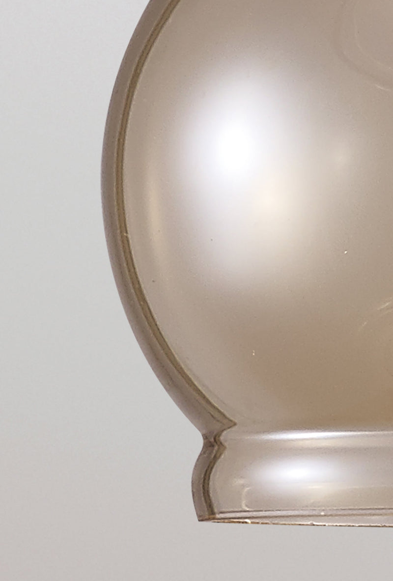 Deco Ariel Single Small Pendant 1 Light E27 Polished Chrome/Cognac Glass • D0097