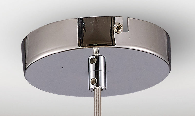 Deco Ariel Single Large Pendant 1 Polished Chrome/Cognac Glass • D0099