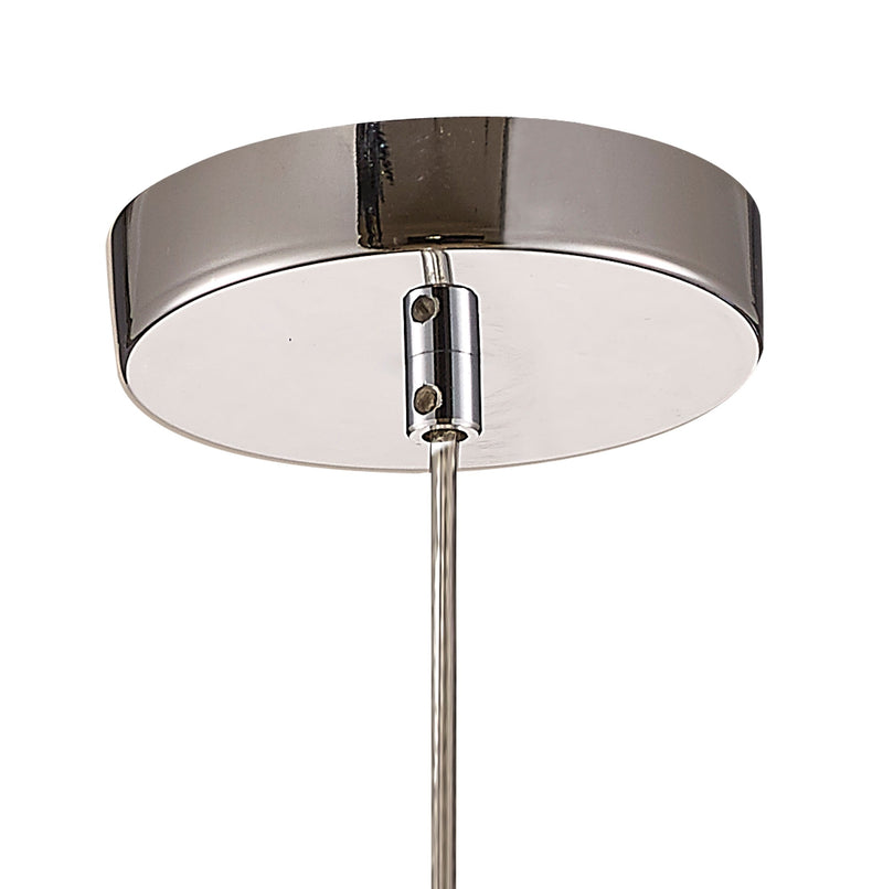 Deco Ariel Single Large Pendant 1 Polished Chrome/Cognac Glass • D0099