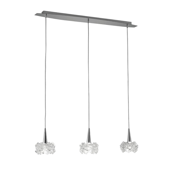 Mantra M3951 Artic Linear Pendant 3 Light G9 Line Small, Polished Chrome • M3951