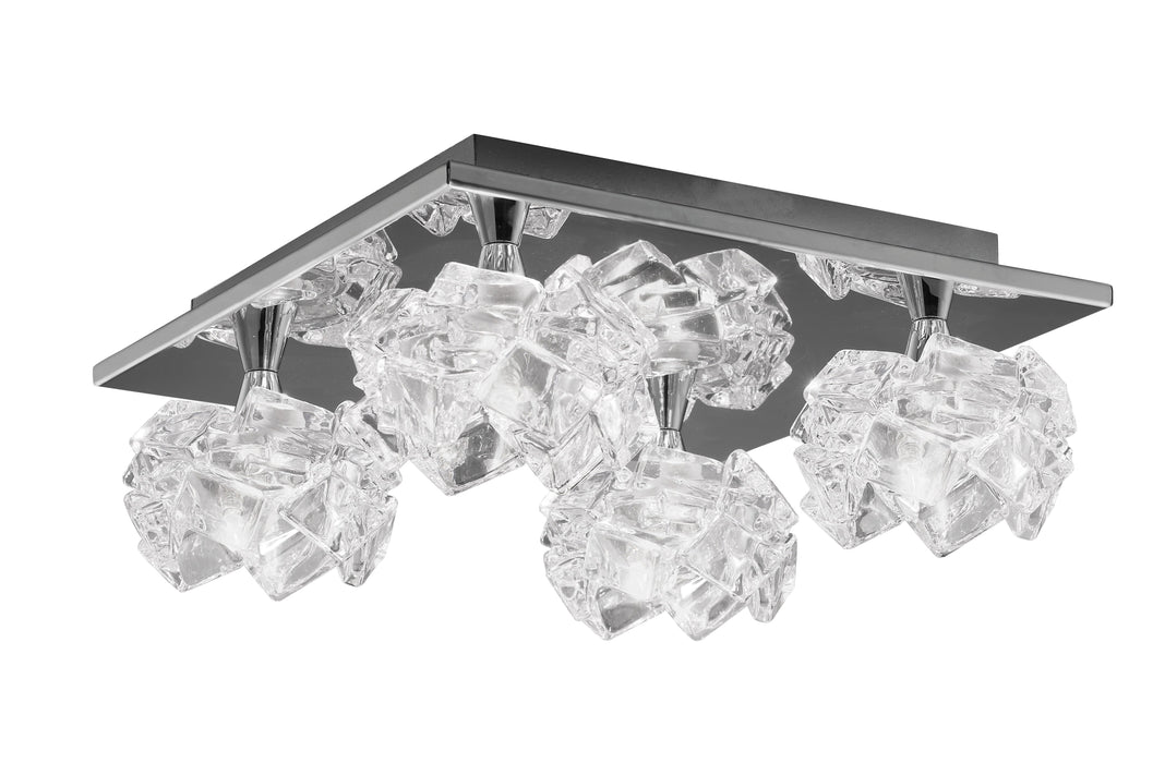 Mantra M3954 Artic Ceiling 4 Light G9 Square, Polished Chrome • M3954