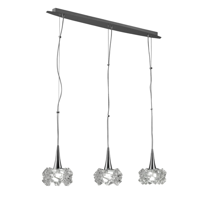 Mantra M3961 Artic Linear Pendant 3 Light E27 Line Large, Polished Chrome • M3961
