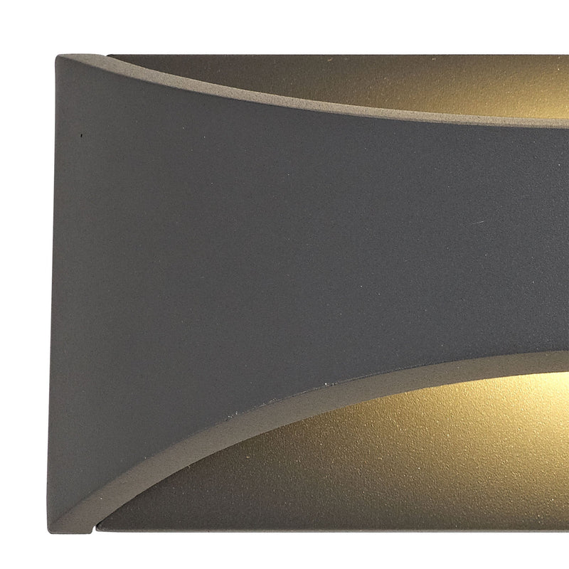 Deco Aryana Up & Downward Lighting Wall Light 6W LED 3000K, Anthracite, 375lm, IP54, 3yrs Warranty • D0459