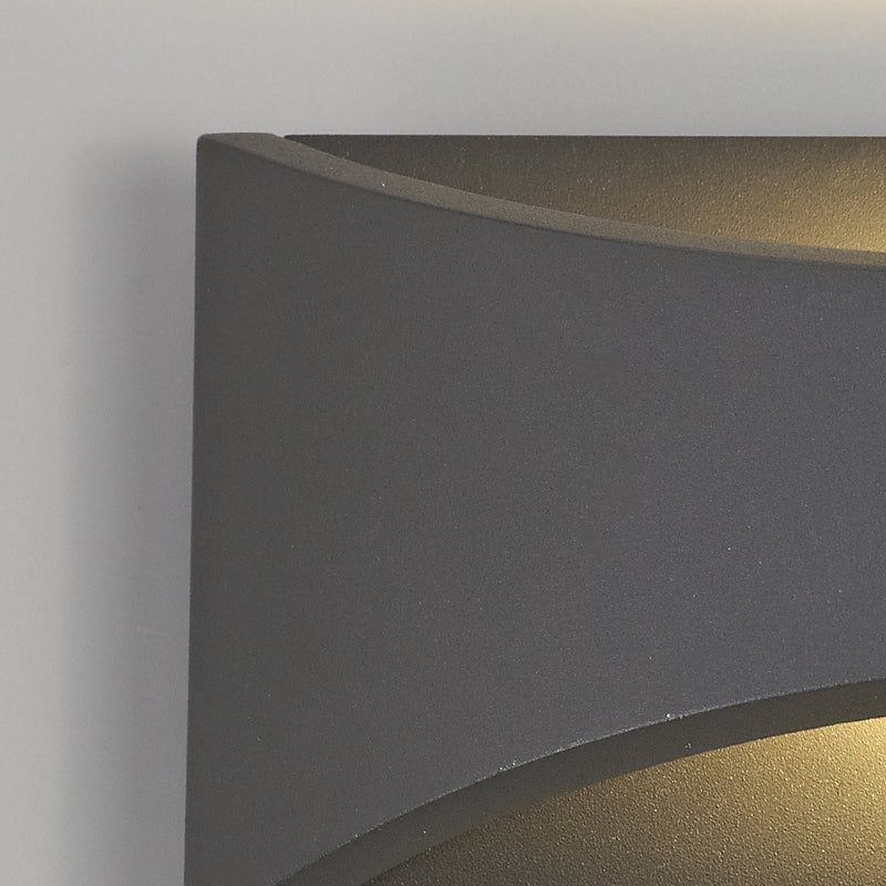 Deco Aryana Up & Downward Lighting Wall Light 6W LED 3000K, Anthracite, 375lm, IP54, 3yrs Warranty • D0459
