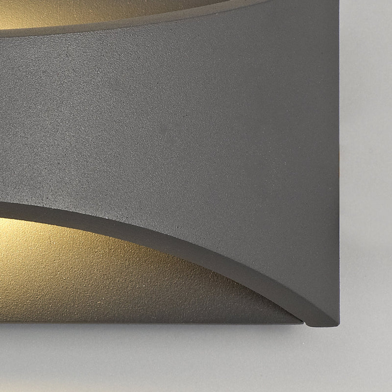 Deco Aryana Up & Downward Lighting Wall Light 6W LED 3000K, Anthracite, 375lm, IP54, 3yrs Warranty • D0459