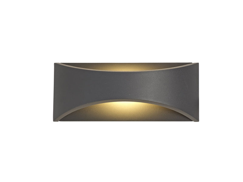 Deco Aryana Up & Downward Lighting Wall Light 6W LED 3000K, Anthracite, 375lm, IP54, 3yrs Warranty • D0459