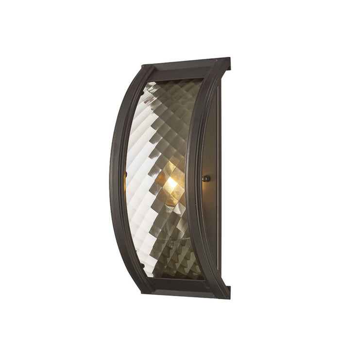 Diyas Asia Wall Lamp 1 Light E14 Oiled Bronze/Clear Glass • IL31675