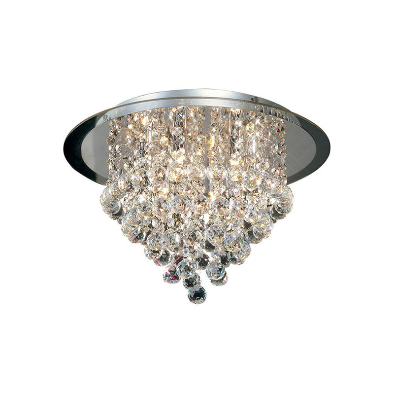Diyas Atla Ceiling 6 Light G9 Polished Chrome/Acrylic Trim/Crystal • IL30009