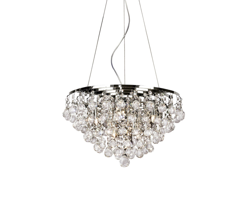 Diyas Atla Pendant 8 Light G9 Polished Chrome/Crystal • IL30015