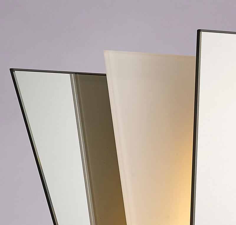 Deco Atlantis 250 x 260mmWall Lamp, 1 Light E27 Frosted/Mirror • D0013