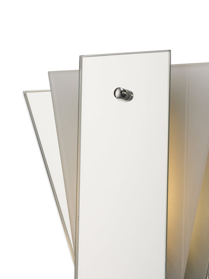 Deco Atlantis 250 x 260mmWall Lamp, 1 Light E27 Frosted/Mirror • D0013
