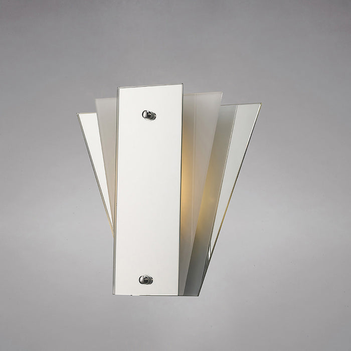 Deco Atlantis 250 x 260mmWall Lamp, 1 Light E27 Frosted/Mirror • D0013