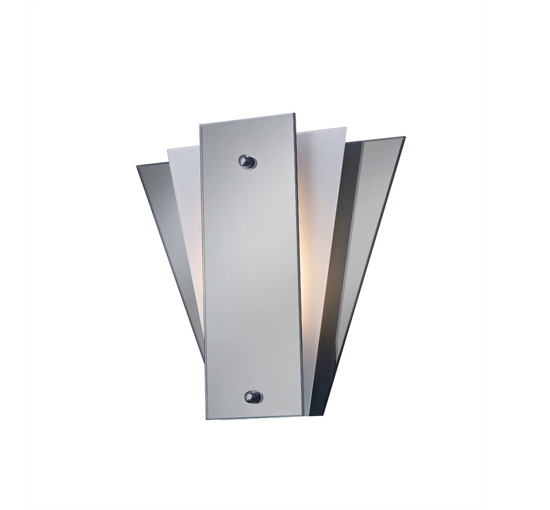 Deco Atlantis 250 x 260mm Wall Lamp, 1 Light E27 Smoked Mirror/Frosted • D0029