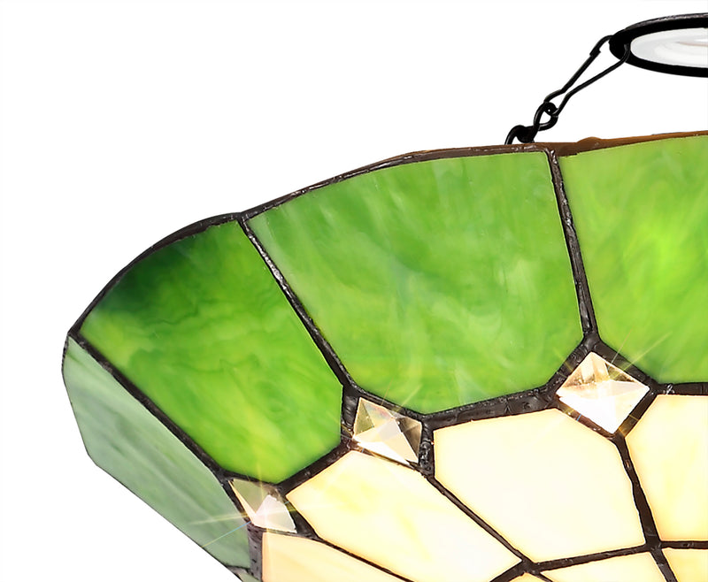 Regal Lighting SL-2060 Tiffany Easy Fit Uplighter Shade  Cream And Green 35cm