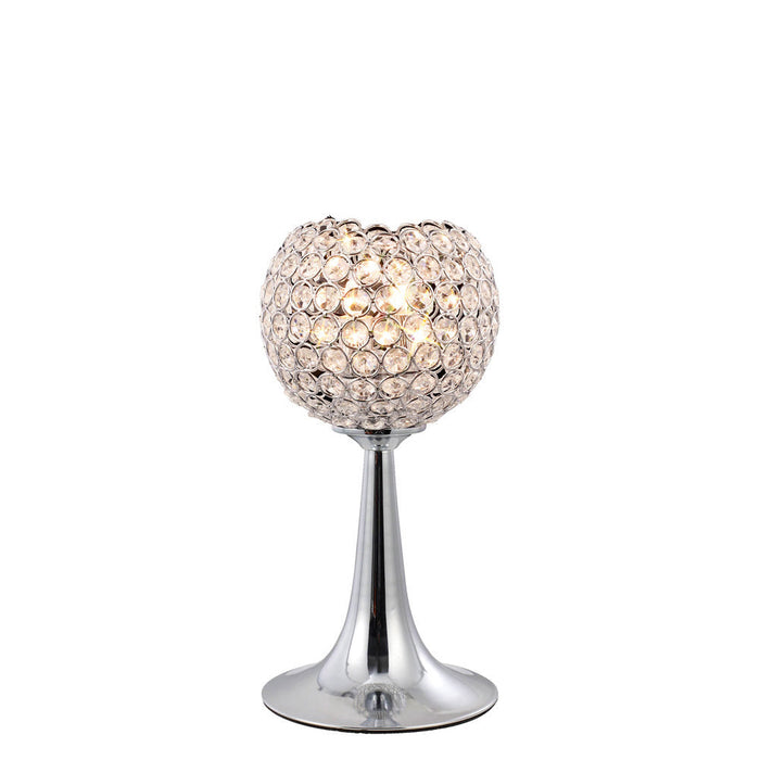 Diyas Ava Table Lamp 2 Light G9 Polished Chrome/Crystal, NOT LED/CFL Compatible • IL30193