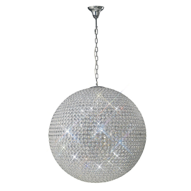 Diyas Ava Pendant 12 Light G9 Polished Chrome/Crystal Item Weight: 25.5kg • IL30202