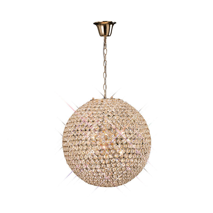 Diyas Ava Pendant 7 Light G9 French Gold/Crystal • IL30753