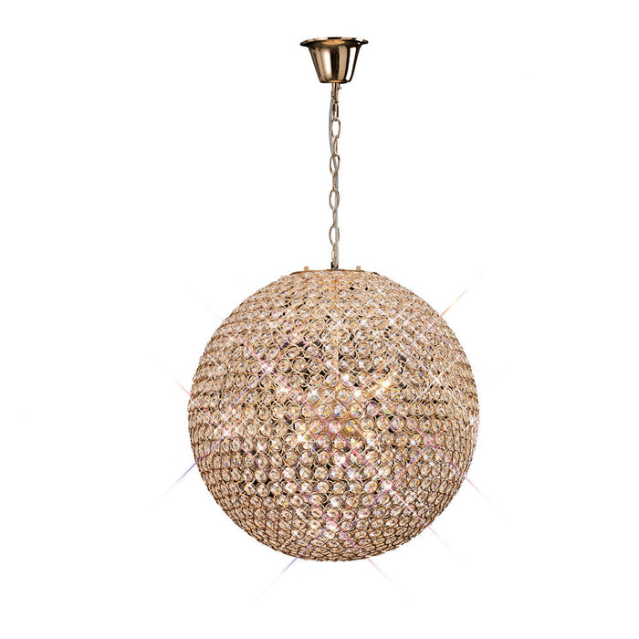 Diyas Ava Pendant 9 Light G9 French Gold/Crystal • IL30754