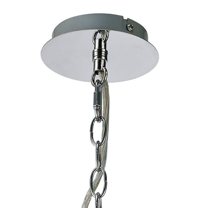 Deco Avalon Ceiling 3 Light G9 Pendant/Semi Ceiling, Polished Chrome With Clear Prismatic Glass • D0413