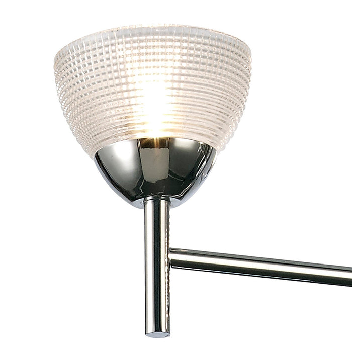 Deco Avalon Ceiling 3 Light G9 Pendant/Semi Ceiling, Polished Chrome With Clear Prismatic Glass • D0413