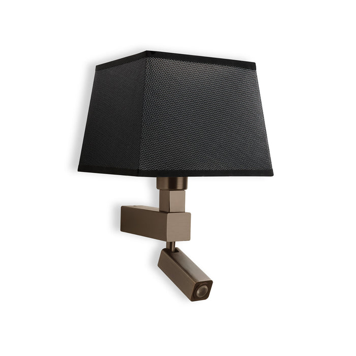 Mantra M5233 Bahia Wall Lamp 1 Light Without Shade E27 + Reading Light 3W LED Bronze 4000K, 200lm,, 3yrs Warranty • M5233