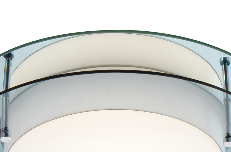 Regal lighting SL-2234 1 Light Flush LED Ceiling Light Smoked And Mirror  IP44