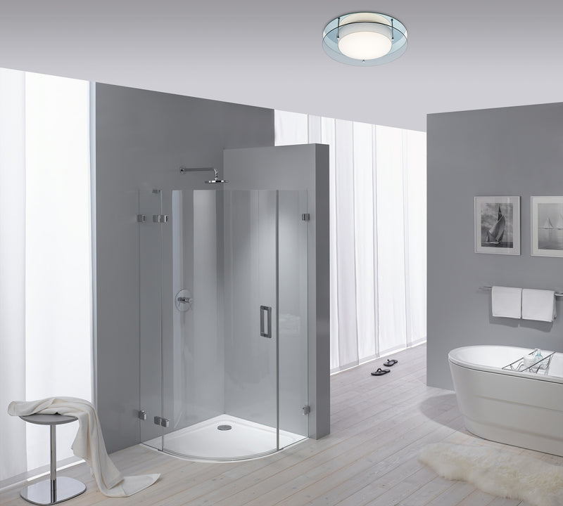 Regal lighting SL-2234 1 Light Flush LED Ceiling Light Smoked And Mirror  IP44