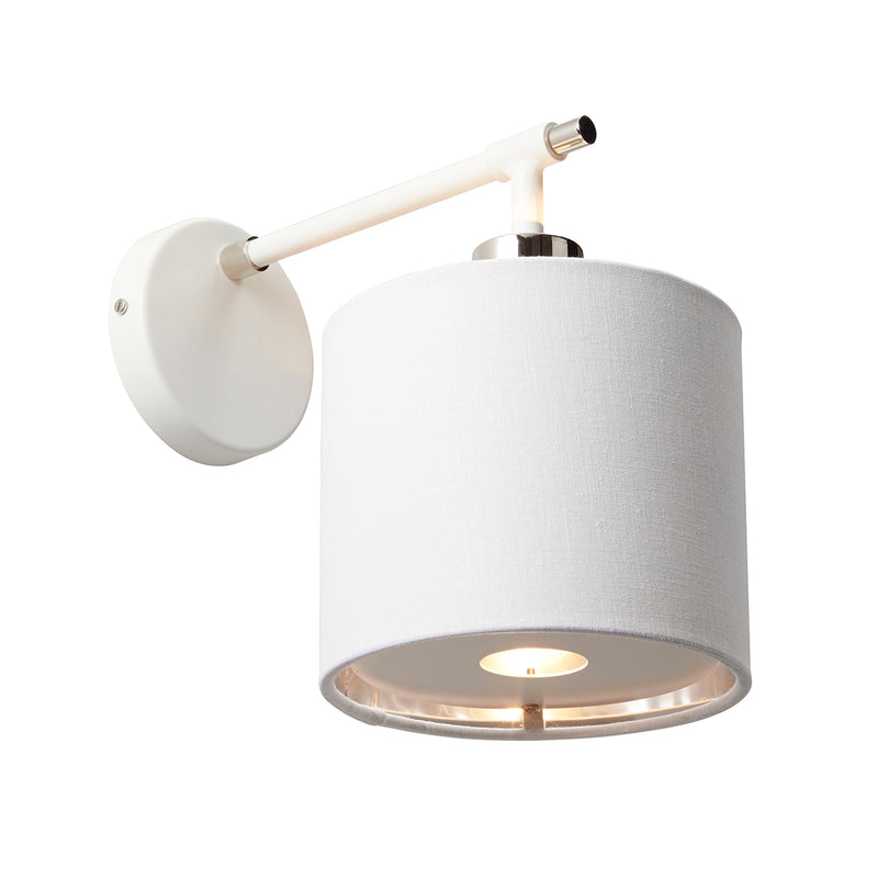 white fabric wall light