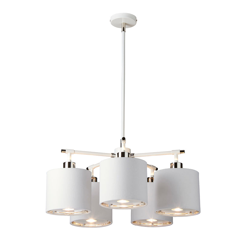 multi light white fabric ceiling light