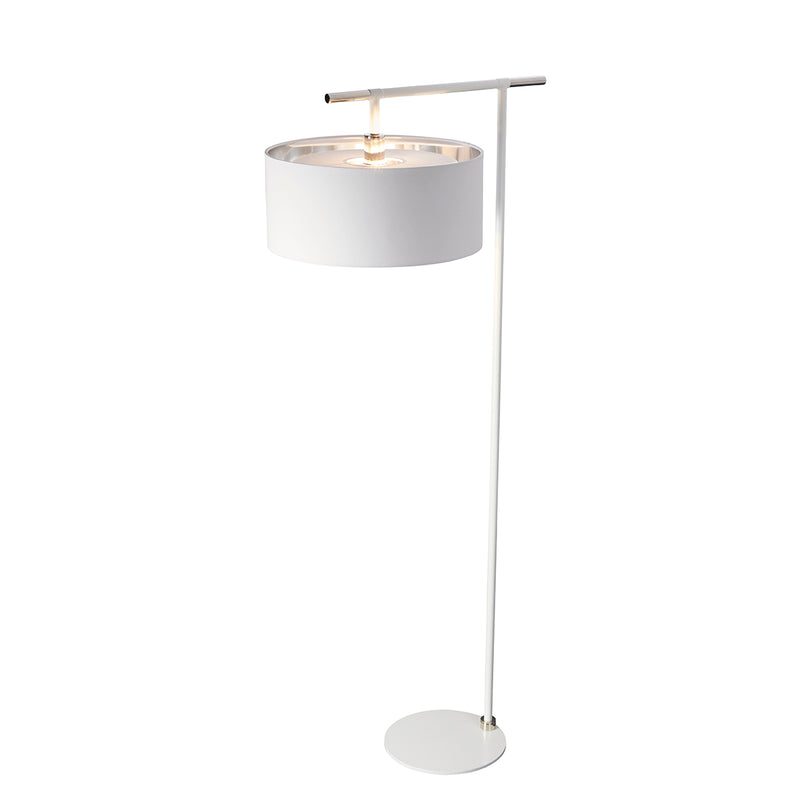 white fabric floor lamp